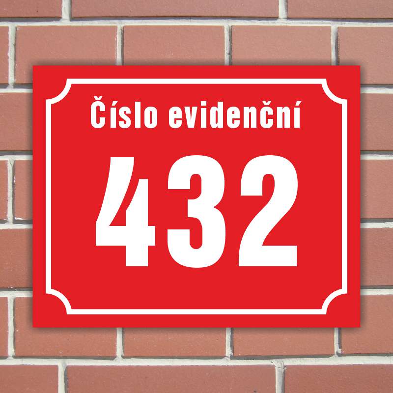 Domovní číslo, Číslo evidenční